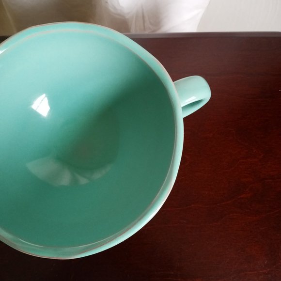 Handmade // Ceramic Teal Patterned Bowl - Picture 3 of 4